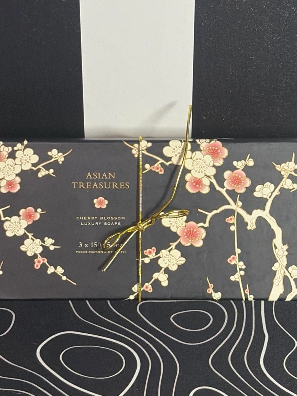 Asian Treasures Cherry Blossom Luxury Soap Gift Set 3 Bars Pennington of Bath